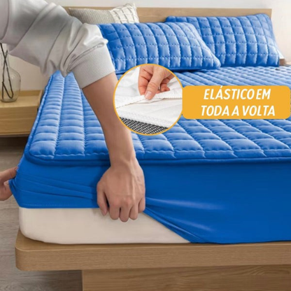 [COMPRE 1, LEVE 3] Hydra Soft™- Jogo de Cama Impermeável Premium – Capa + 2 Fronhas