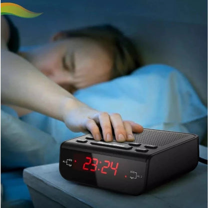 Rádio Relógio Digital de Mesa com Alarme Bivolt 110/220V